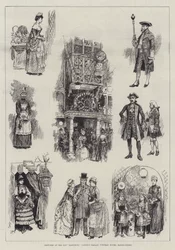 Croquis au bazar des anciens jardins de Marybone, Portman Rooms, Baker-Street